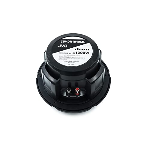 JVC CW-DR1040ML 10-Inch RGB Illunimanation Outdoor Marine/Car Audio Subwoofer - 1,300 Watt Single Black Waterproof Bass Loud Speaker for Marine Stereo Sound System JVC CW-DR1040ML 10-Inch RGB Illunimanation Outdoor Marine/Car Audio Subwoofer - 1,300 Watt Single Black Waterproof Bass Loud Speaker for Marine Stereo Sound System